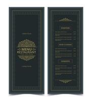 Vintage Menu Layout with ornamental Elements vector