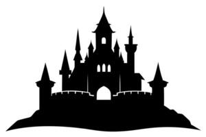 Castle silhouette on a white background vector
