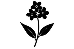 Unique Botanical Flower Silhouette Graphics for Creative Projects vector