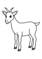 Explore Your Creativity with Goat Outline Coloring Page vector