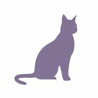 A cat silhouette is shown on a white background vector