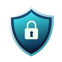 Secure internet icon. blue shield protection symbol for privacy and security vector