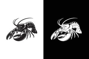 Lobster icon. Simple lobster icon silhouette image vector