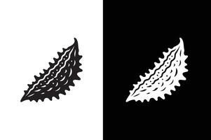 Bitter gourd icon isolated on transparent background. Bitter gourd silhouette isolated icon vector