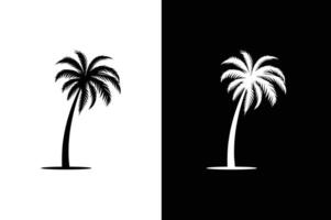 Palm tree design element. Simple and modern coconut tree icon vector