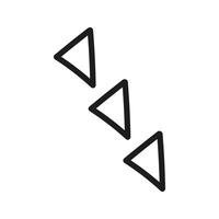 Arrow in triangle shape doodle. Hand drawn element for business presentations and navigation. vector