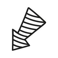 Doodle arrow Illustration. Hand drawn element for navigation and presentations. vector