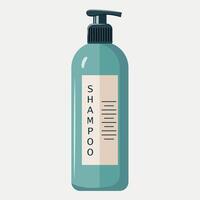Shampoo bottles on white background. Flat style vector
