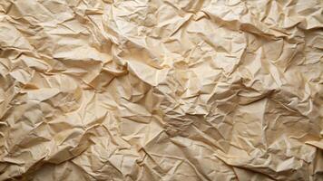 Crumpled and wrinkled paper texture background from an aerial view photo
