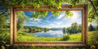 Default picture frame with summer nature elements including low angle view photo