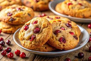 Cranberry orange cookies with a burst of tart cranberries and zesty orange from a Worm's Eye View photo