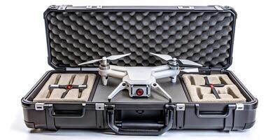 drone with full equipment and storage case photo