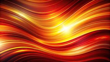 Dynamic abstract background with red orange and yellow waves and glowing effects photo