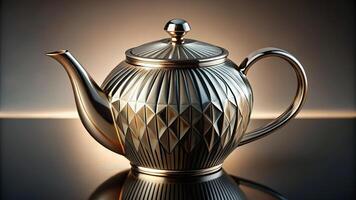 elegant and geometric style Art Deco teapot photo