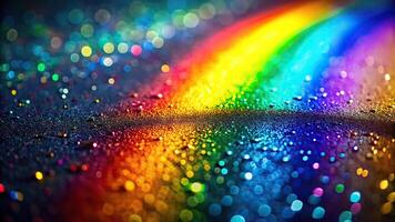Dark iridescent background with rainbow colors, low angle view photo