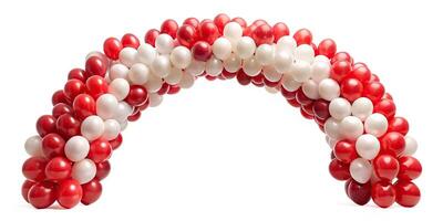 Low angle view of a rectangular arch made of balls photo