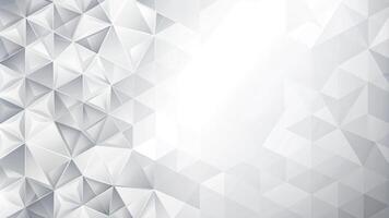 Low angle view of abstract white and grey geometric background photo