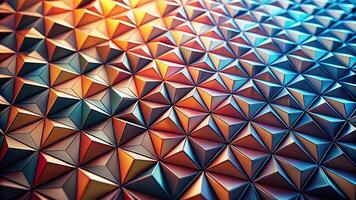 Macro geometric abstract surface with triangular patterns photo