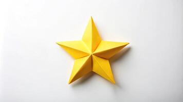Paper star isolated on white background photo
