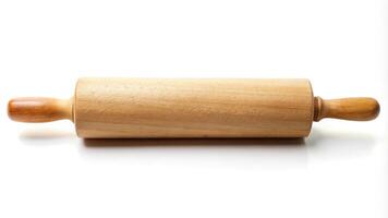 Rolling pin isolated on white background photo