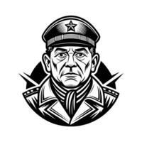 The image of a man in a military uniform vector