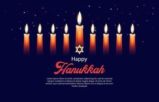 Happy Hanukkah background with candles vector