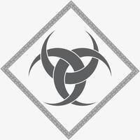 Odin- The graphic is a symbol of the horns of Odin, a satanist symbol vector