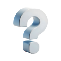 question symbol 3d rendering element png