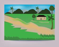 Animation nature Background vector