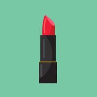Coral-colored lipstick for use in cosmetics advertising. Image for use as a clipart vector