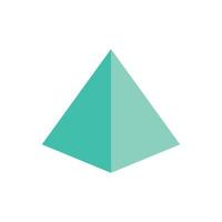 Triangle pyramid clip art illustration, triangular pyramid basic 3d geometric shape isolated on white background vector
