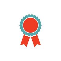Certification seal award icon, ribbon web stamp symbol, label vector