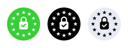 Check mark icon or security badge vector