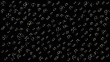 abstract pattern with gamepad, joystick geometric pattern Outline neon design illustration with RGB color , suitable for gamer background and tech background vector