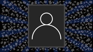 election doodle make Pattern background contain vote icon , box and text Your Vote is Your Voice , a doodle vote for election isolated in black with frame photo vector