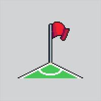 Pixel art illustration Corner Flag. Pixelated Football Soccer Flag. Soccer Football Corner Flag pixelated for the pixel art game and icon for website and game. old school retro. vector