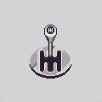 Pixel art illustration Gear Knob. Pixelated Car Shift Knob. Car Gear Shift Knob pixelated for the pixel art game and icon for website and game. old school retro. vector