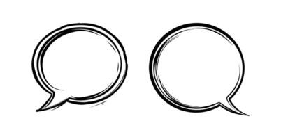 line drawing of an empty speech bubble vector