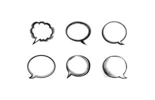 line drawing empty speech bubble vector