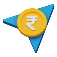 send rupee coin 3d icon png