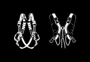 secure climbing harness vector