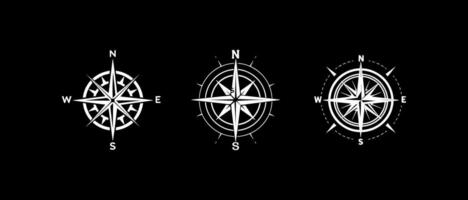 compass with simple lines vector