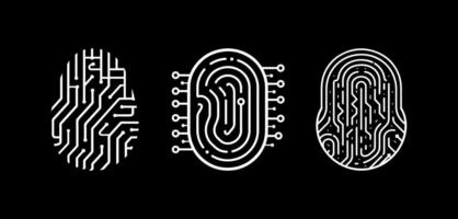 Fingerprint with Circuit Patterns vector