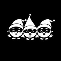 Santa little helpers with pointy hats vector