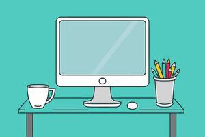 illustration of a computer vector