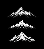 simple mountain range with a retro vector