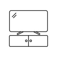 televisión concepto línea icono. sencillo elemento ilustración. televisión concepto contorno símbolo diseño. vector