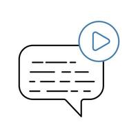 subtitles concept line icon. Simple element illustration. subtitles concept outline symbol design. vector