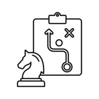 strategy concept line icon. Simple element illustration. strategy concept outline symbol design. vector