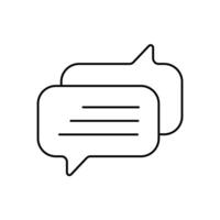 chat concept line icon. Simple element illustration. chat concept outline symbol design. vector